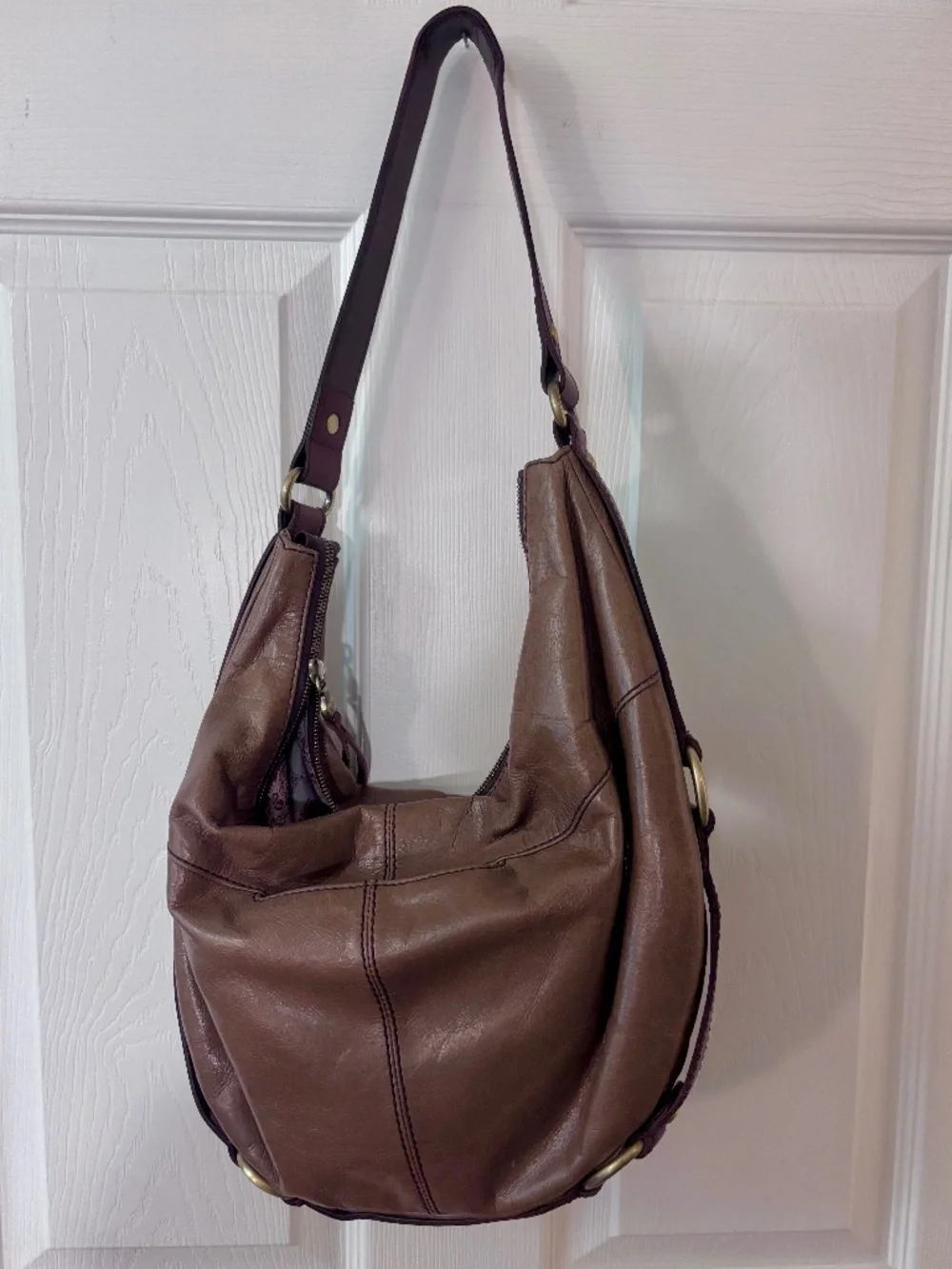 Cute HOBO leather shoulder bag